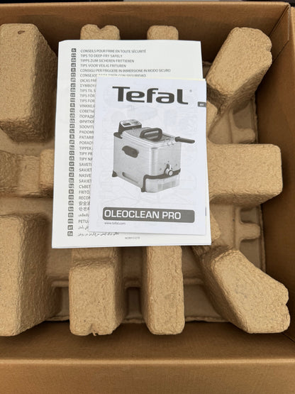 Tefal Oleoclean Pro Deep Fryer FR8058 3.5L Auto Oil Filtration Silver 1200W