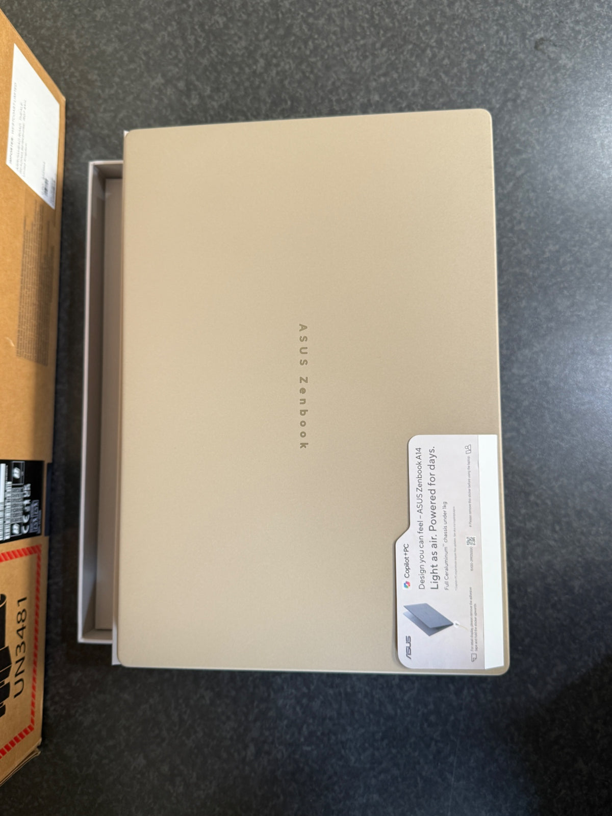 ASUS Zenbook A14 OLED Laptop 14 Inch 16GB RAM 1TB SSD Snapdragon X Beige Win11