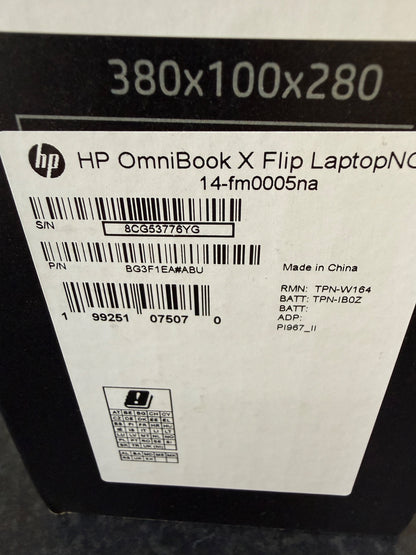 HP Omnibook X 14-fm0005na 2-in-1 Laptop Core Ultra 5 16GB 512GB SSD Grey