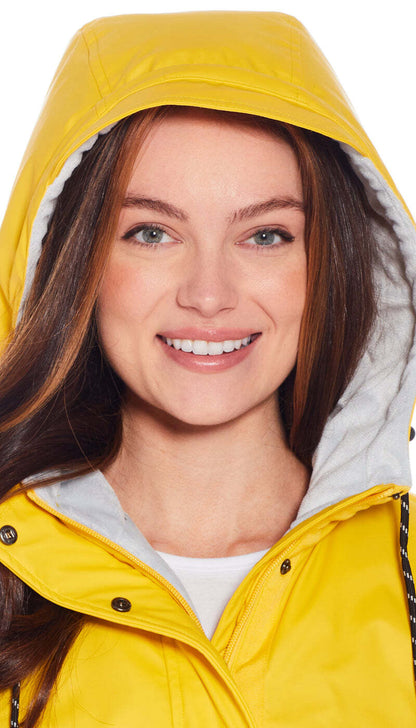 Weatherproof Women's Yellow Waterproof Slicker Jacket Rain Coat LARGE