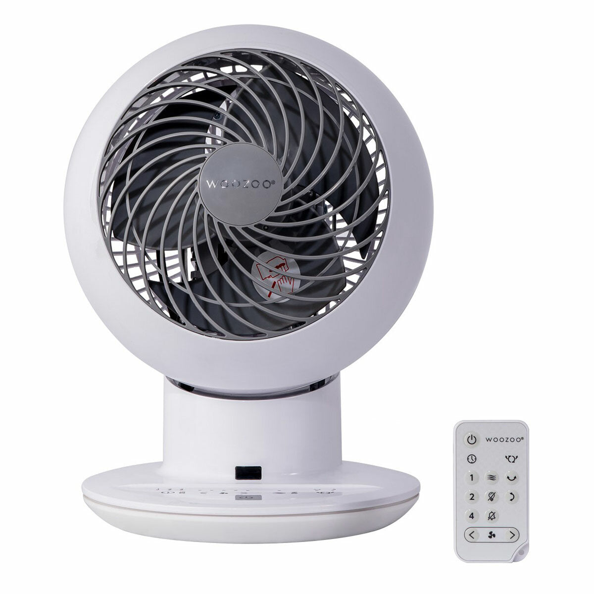 Woozoo IRIS Air Circulator Desk Fan 5 Speed Remote White Oscillating 38W