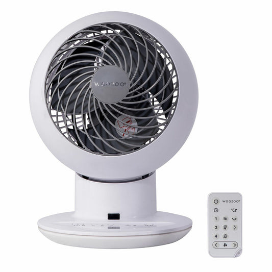 Woozoo IRIS Air Circulator Desk Fan 5 Speed Remote White Oscillating 38W