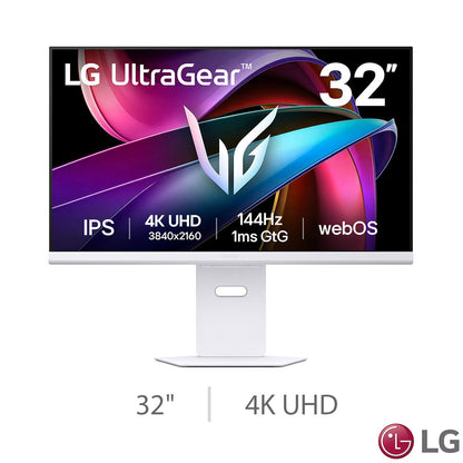 LG UltraGear 32G810SA 32" 4K UHD 144Hz IPS Gaming Monitor G-SYNC 1ms White