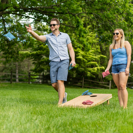 Eastpoint Wooden Heritage Cornhole Set 2 Boards 8 Bean Bags Outdoor Game