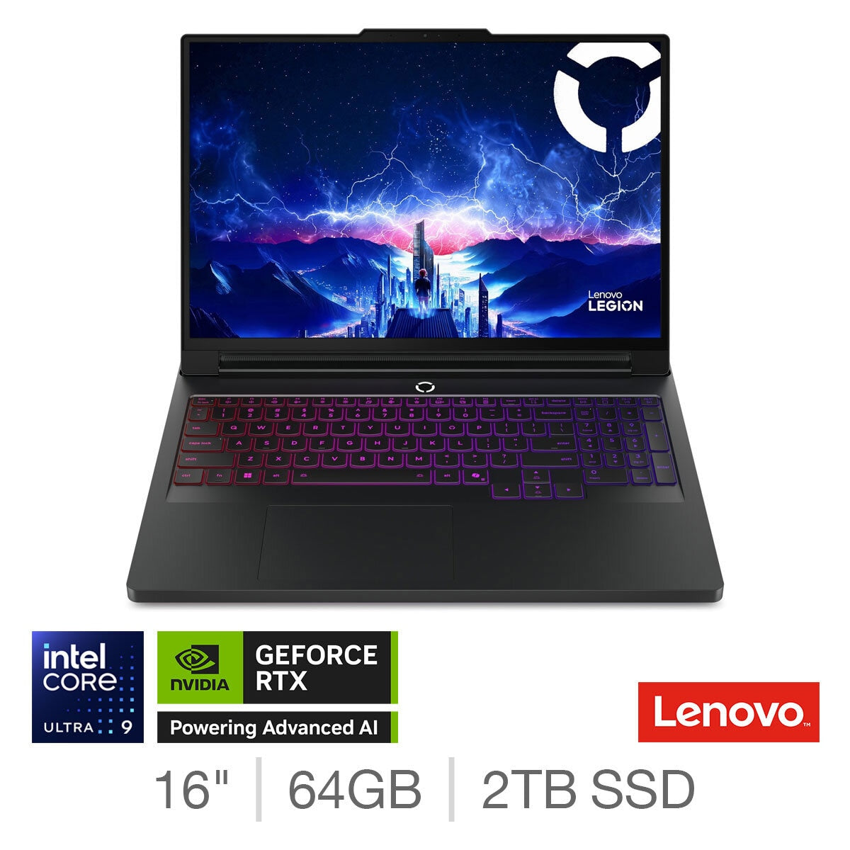 Lenovo Legion Pro 7 Gaming Laptop Core Ultra 9 64GB 2TB RTX 5090 16" Black
