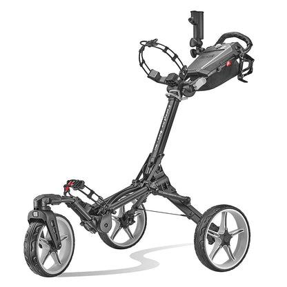 CaddyTek CaddyLite Auto+360 Golf Trolley Push Cart 3 Wheel Aluminium Grey