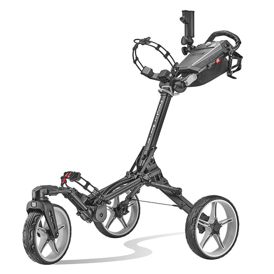 CaddyTek CaddyLite Auto+360 Golf Trolley Push Cart 3 Wheel Aluminium Grey