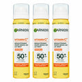 Garnier Vitamin C UV Mist SPF50+ Over Makeup Sun Cream 3x75ml Brightening