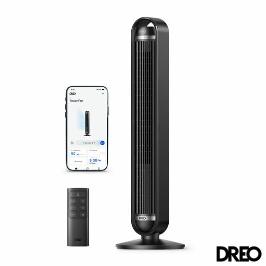 Dreo Cruiser Pro Tower Fan DR-HTF011S Smart App 9 Speed Black Oscillating