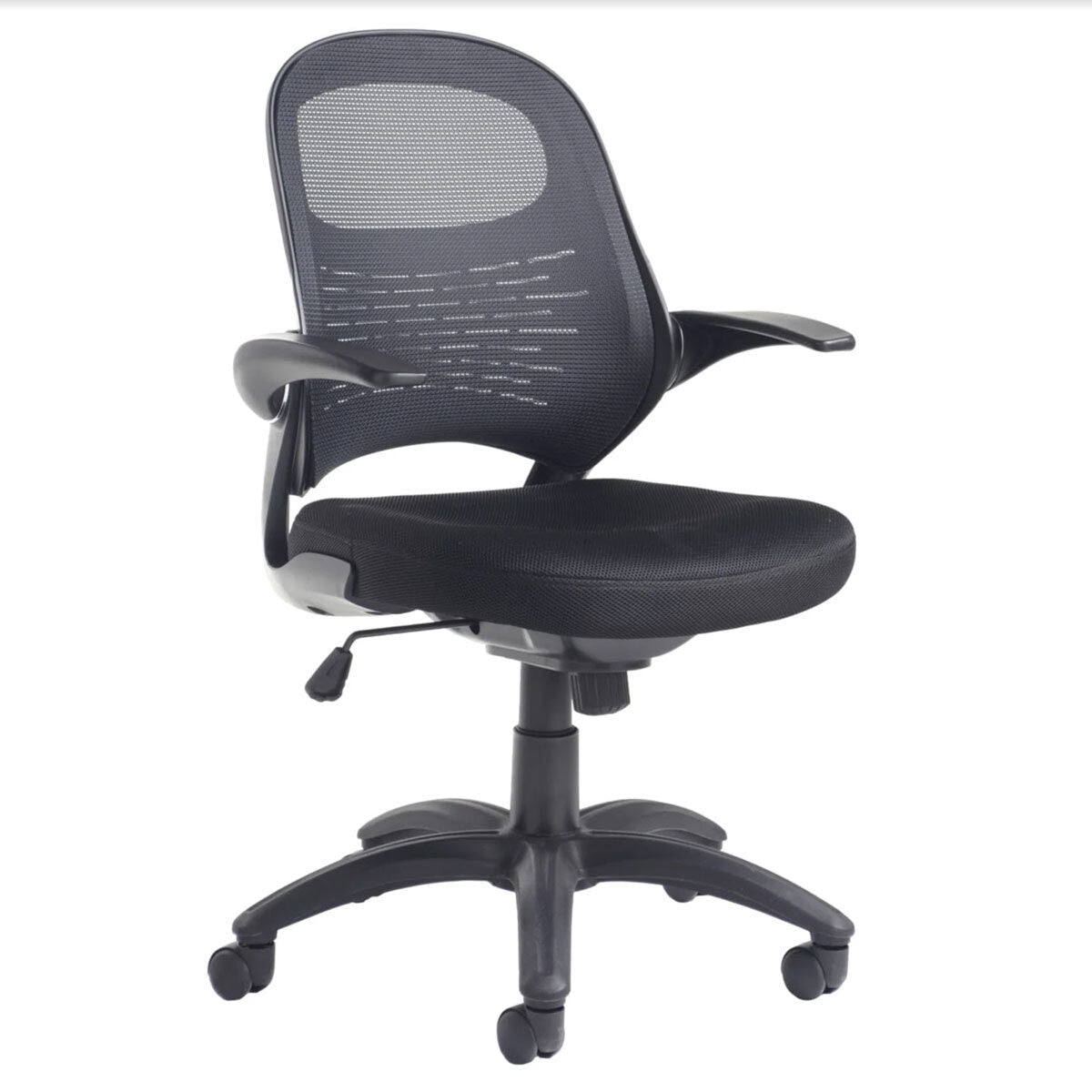 Dams Orion Black Mesh Office Chair Operator Breathable Back Gas Lift Tilt