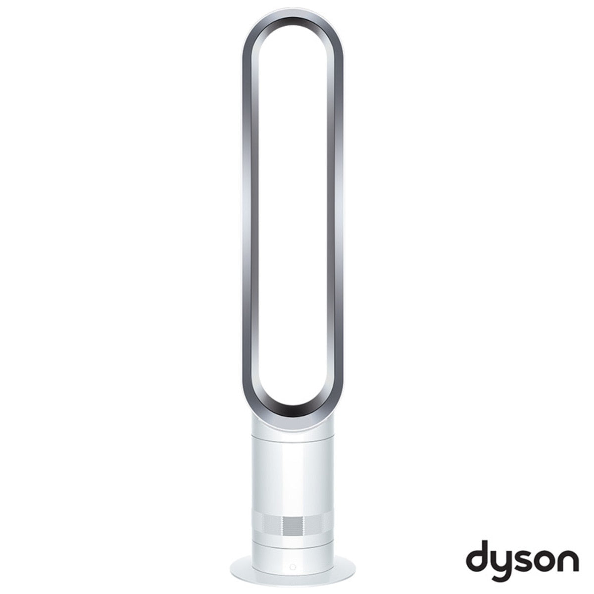 Dyson AM07 Cool Tower Fan Bladeless 56W 10 Speed Oscillating Remote White Silver