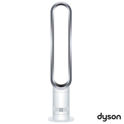 Dyson AM07 Cool Tower Fan Bladeless 56W 10 Speed Oscillating Remote White Silver