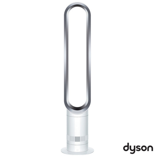 Dyson AM07 Cool Tower Fan Bladeless 56W 10 Speed Oscillating Remote White Silver