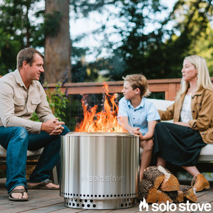 Solo Stove Bonfire 2.0 Wood Burning Fire Pit Bundle Stainless Steel 49.5cm