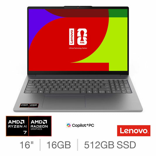 Lenovo IdeaPad Slim 5 16" OLED Laptop AMD Ryzen AI 7 16GB 512GB SSD Grey WiFi 7