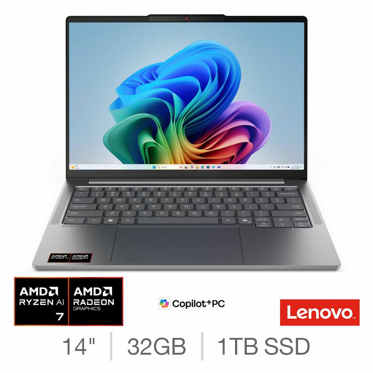 Lenovo IdeaPad Pro 5 14" OLED AMD Ryzen AI 7 32GB 1TB SSD Laptop Notebook Grey