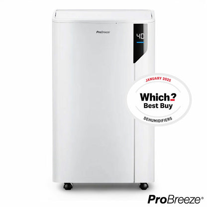 Pro Breeze 20L Dehumidifier PB-D-23-UK Laundry Mode 5.5L Tank White 500W