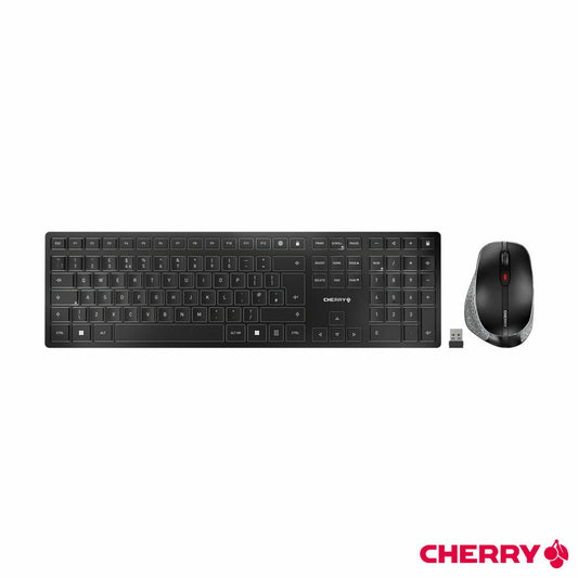 Cherry DW 9500 Slim Wireless Keyboard Mouse Combo Bluetooth USB-C Rechargeable
