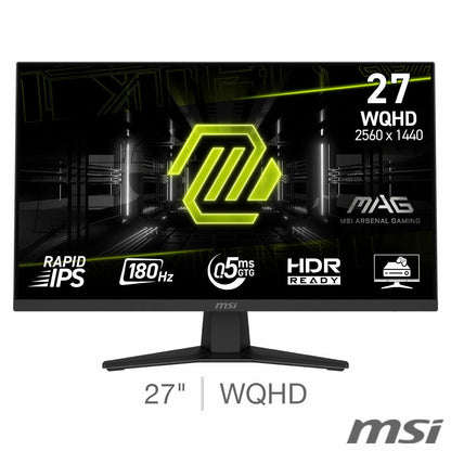 MSI MAG 274QF 27 Inch WQHD IPS Gaming Monitor 180Hz 0.5ms Black 2560x1440