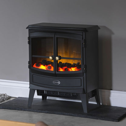 Dimplex Springborne Optiflame Electric Freestanding Stove 2kW Black Remote