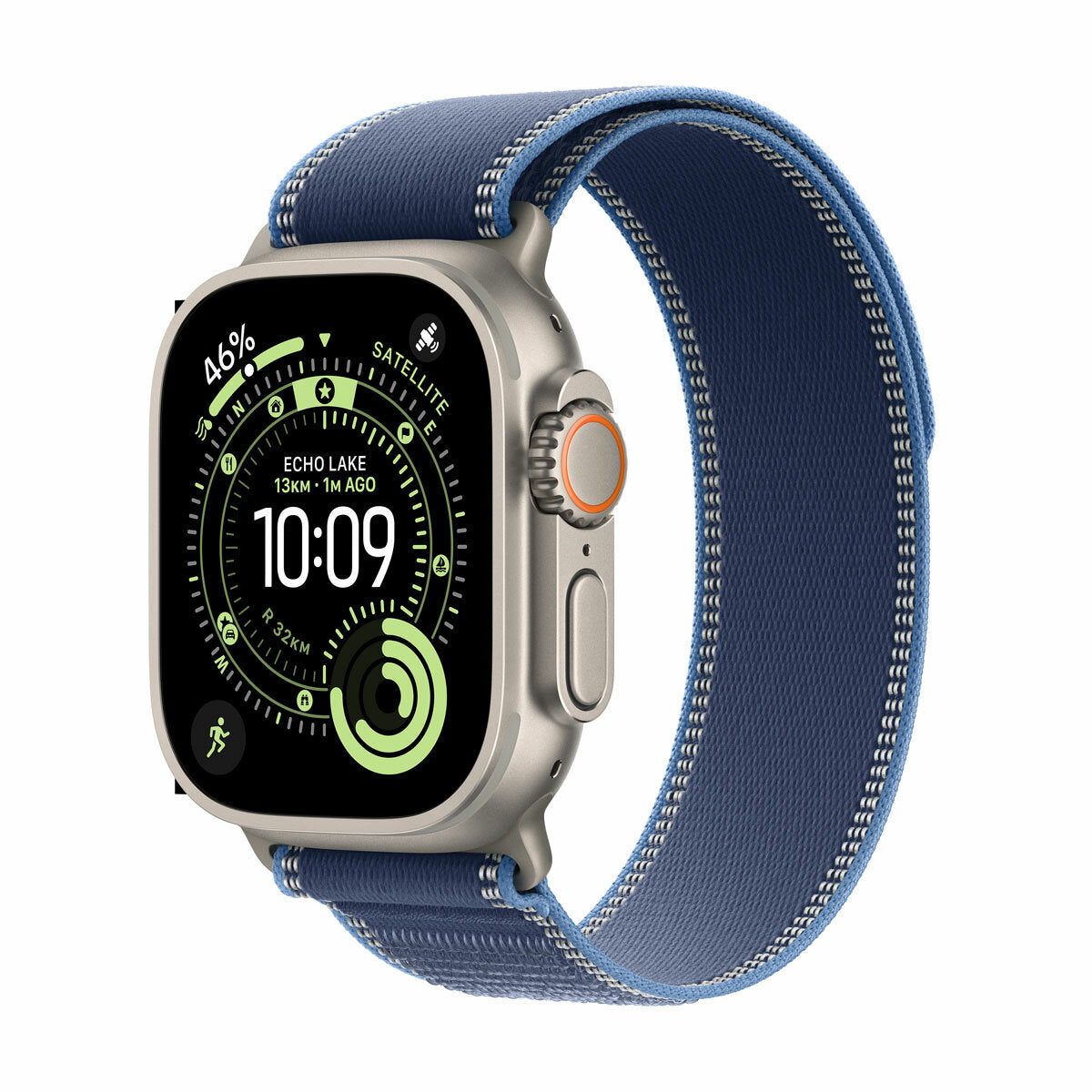 Apple Watch Ultra 3 GPS Cellular 49mm Titanium Bright Blue Trail Loop S/M