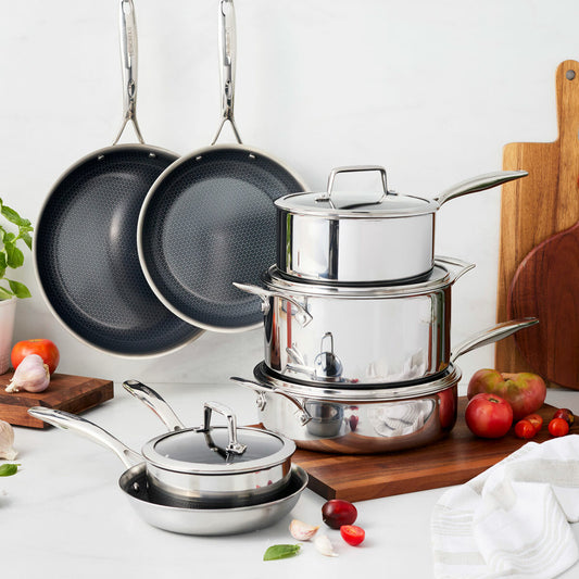Henckels Paradigm 11 Piece Stainless Steel Cookware Set Induction Hob Safe