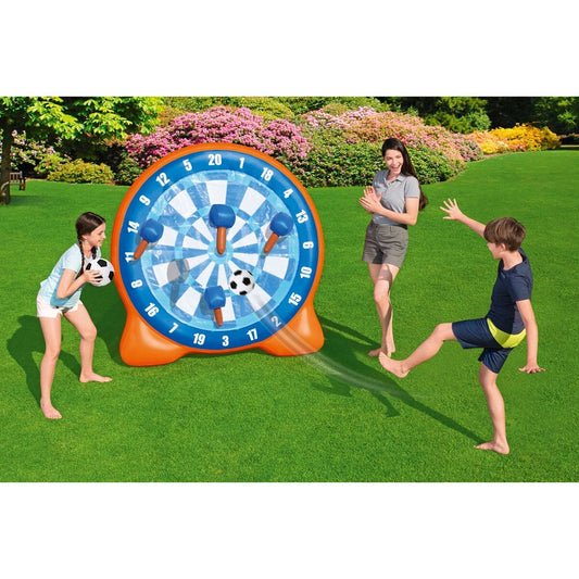 Bestway 2-in-1 Inflatable Dartboard Axe Throwing Kids Garden Game Orange