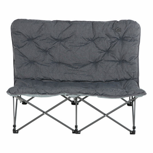 KingCamp Double Camping Chair Oversized Padded Steel FY26 Grey Oxford Bag