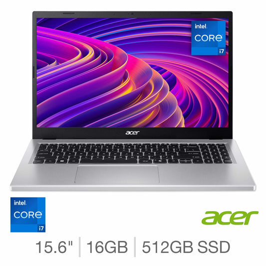 Acer Aspire Go 15.6" Laptop Intel Core i7 16GB RAM 512GB SSD Windows 11 Silver
