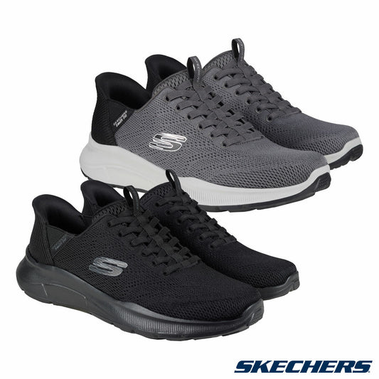 Skechers Equalizer 5.0 Swift Fit Mens Running Trainers Black Charcoal Size 7-12