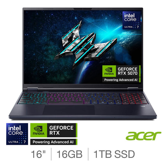 Acer Predator Helios NEO 16 Gaming Laptop RTX 5070 Core Ultra 7 1TB 16GB RAM