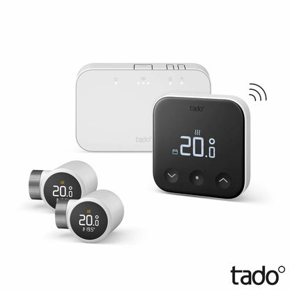 Tado Wireless Smart Thermostat Starter Kit & 2x Radiator Valves TRV White