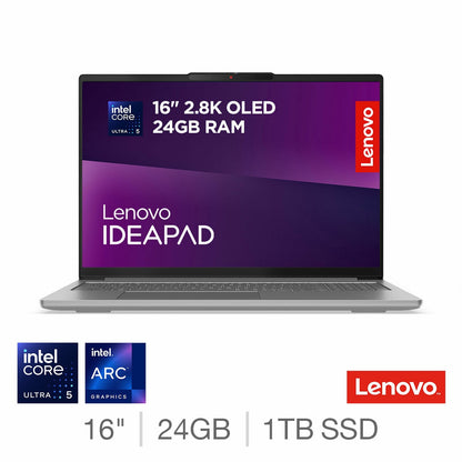 Lenovo IdeaPad Pro 5 OLED Laptop 16 Inch Core Ultra 5 24GB RAM 1TB SSD Grey