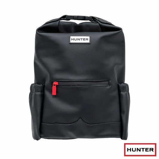 Hunter Topclip Backpack 16L Black Water-Resistant PU Polyester Rucksack Bag
