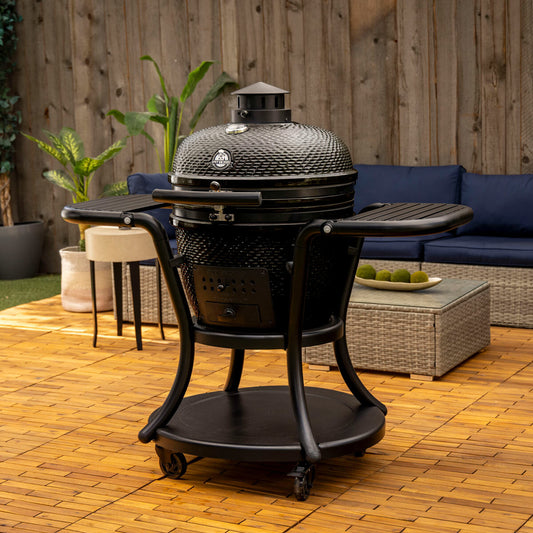 Pit Boss 24" Ceramic Kamado Charcoal BBQ Barbecue Grill 662sq in Cover Black