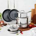 HENCKELS Paradigm Stainless Steel Cookware Set 9 Piece Tri-Ply Induction