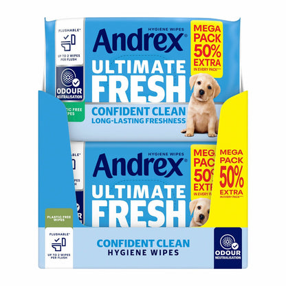 Andrex Ultimate Fresh Washlets Flushable Moist Toilet Wipes 10 x 56 Pack