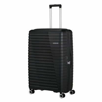American Tourister Jet Driver 75cm Large Hardside Spinner Suitcase Luggage Black