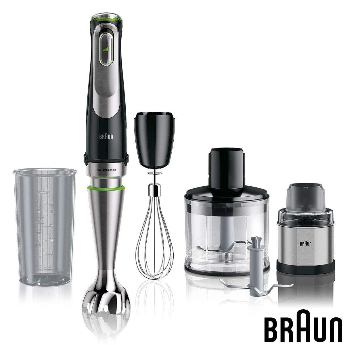 Braun MultiQuick Hand Blender MQ9138XI 1200W ActiveBlade Black 5 Attachments