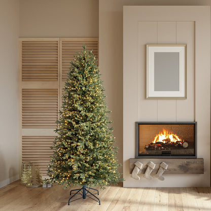 5ft Slim Aspen Pre-Lit Artificial Christmas Tree 1200 LED Colour Changing