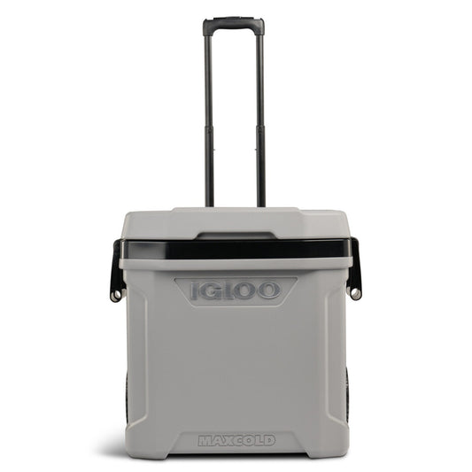 Igloo MaxCold Ultra 62QT Wheeled Roller Cooler Box 5 Day Ice Grey 90 Cans