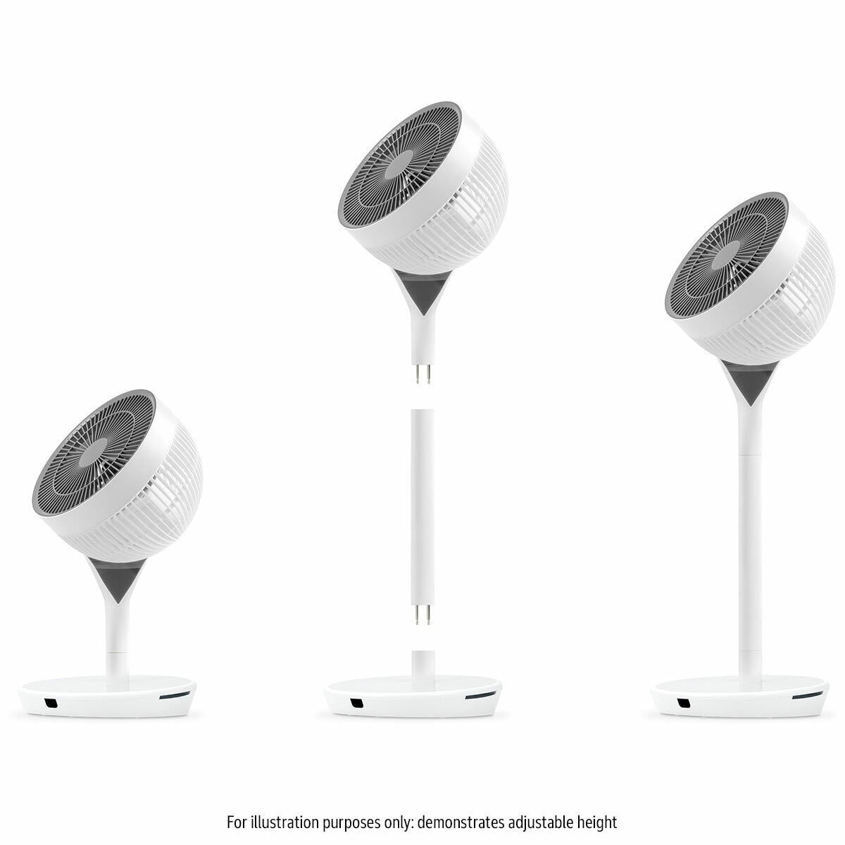 IRIS Woozoo STF-360DC-N 360° Pedestal Air Circulator Fan 12 Speed White Grey