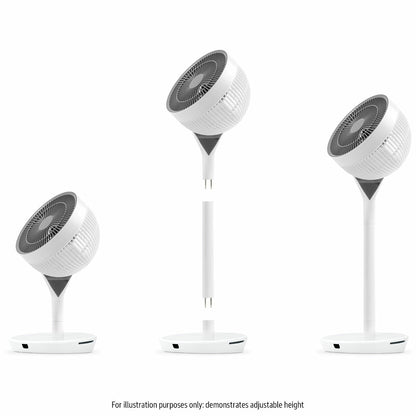 IRIS Woozoo STF-360DC-N 360° Pedestal Air Circulator Fan 12 Speed White Grey