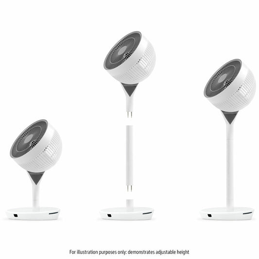 IRIS Woozoo STF-360DC-N 360° Pedestal Air Circulator Fan 12 Speed White Grey