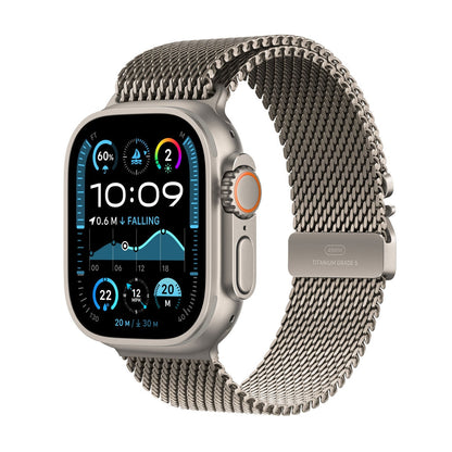 Apple Watch Ultra 2 GPS Cellular 49mm Titanium Milanese Loop Band Smartwatch
