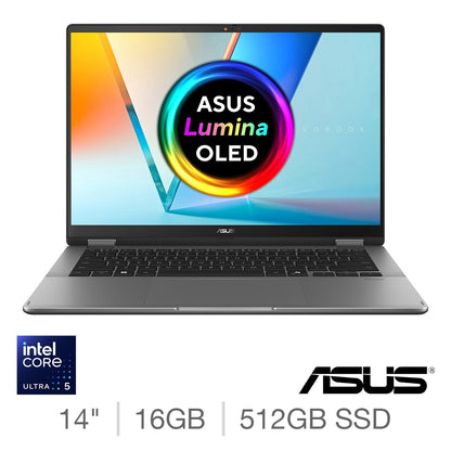 ASUS Vivobook Flip 14 OLED 2-in-1 Laptop Core Ultra 5 16GB 512GB TP3407SA