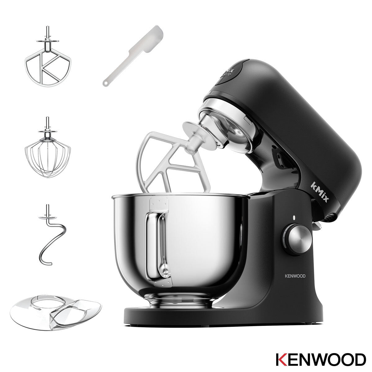 Kenwood kMix Stand Mixer KMX751ABK 1000W 5 Litre Matt Black Stainless Steel