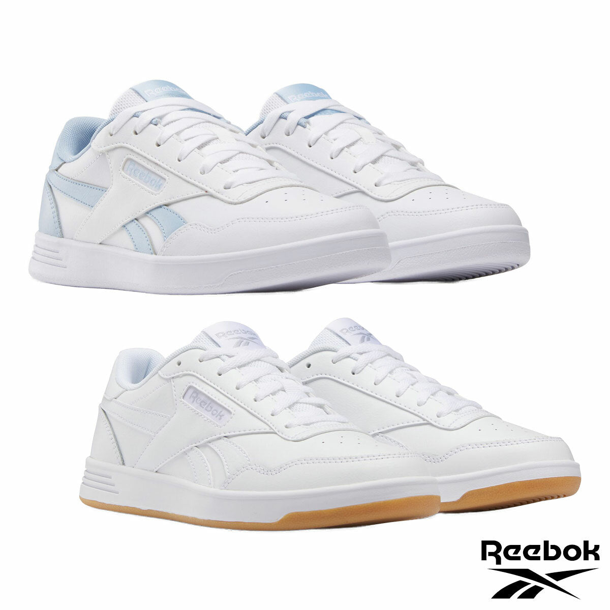 Reebok Court Advance Womens Trainers Sneakers White Blue UK Sizes 6