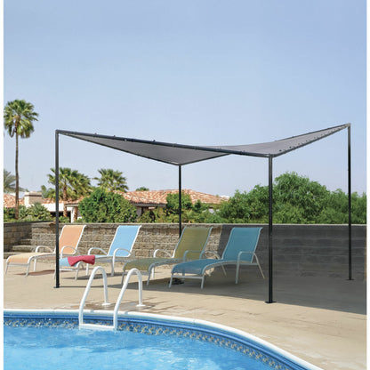 Sojag Del Ray 12x12ft Garden Gazebo Grey Steel UV Water Resistant Canopy