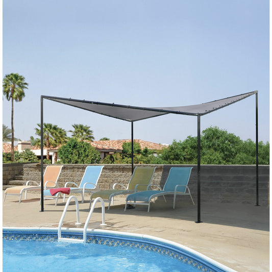 Sojag Del Ray 12x12ft Garden Gazebo Grey Steel UV Water Resistant Canopy